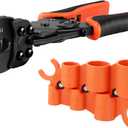 Disconnect Tongs Tool with Depth Gauge and Pipe Deburring Tool Combination Set, Push to Connect Removal Clamp, Disconnect Tool for Pipe Fittings 3/8 Inch to 1 Inch,PEX Pipe, Copper, CPVC, PE-RT, HDPE
