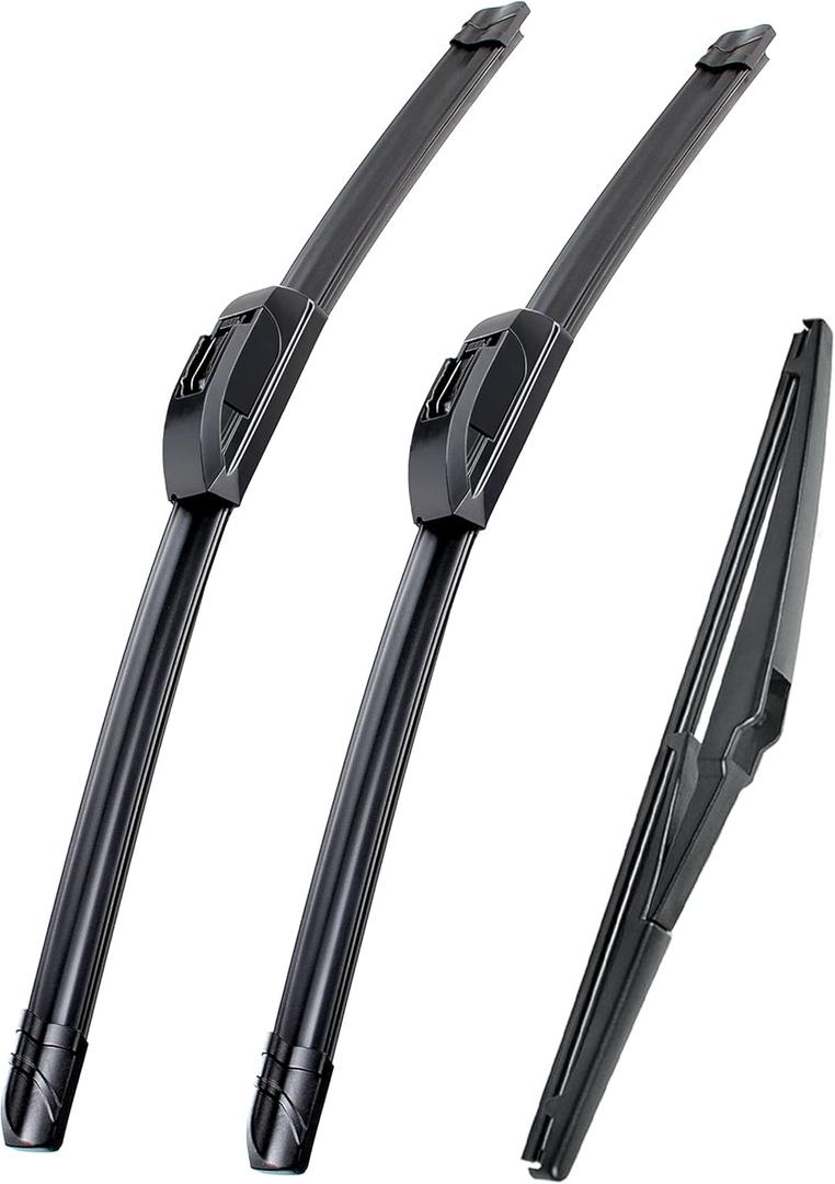 Replacement for Jeep Cherokee 2014-2020 Silent Wipers - FIOSLPINS Front and Rear Windshield Wipers 26"/18"+14" Full Blade Set (3 Pack)