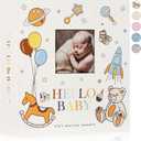 Lanpn Baby Photo Album 4x6 600 Pockets, Linen Cover Photo Book Newborn Bebe Album Memory Book with Front Window Holds 600 Horizontal and Vertical Pictures Gift for Boy Girl Baby Shower Colorful