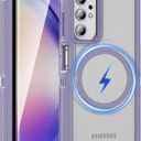 Magnetic for Samsung Galaxy A52 Phone Case,with Screen Protector, 3 in 1 Military Drop Shockproof Armor Heavy Duty Rugged Protection Cover for Samsung Galaxy A52 4G 5G/A52S 5G, Purple