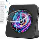 Gueray CD Player Portable Bluetooth Desktop CD Player for Home with Timer Built-in HiFi Speakers with LCD Screen Display Boombox FM Radio USB Type-c (Black)