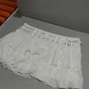 Women Y2K Layered Ruffle Chiffon Mini Skirt Large