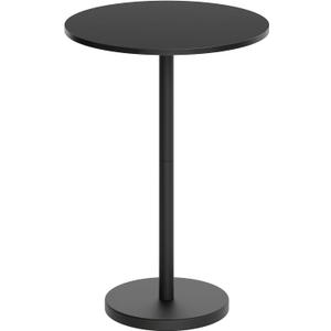 YATINEY Bar Table, Round Bar Table, Counter Height Table, Pub Cocktail Table, Metal Frame, for Bistro, Dining Room, Living Room, Terrace, Black BT05BB