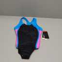 Speedo Traje de bao de una pieza para nias con tirantes gruesos (Malla Speedo Negro)