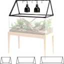 MECESOR Adjustable Reptile Lamp Stand - Triangular Reptile Light Stand with 3 Lengths for Terrariums,Heat Lamp Stand for Reptiles Tank,Stable & Space-Saving 18.5-47.2 in