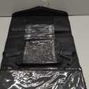 Hanging Gift Wrap Organizer Bag Multi-Pocket Storage for Wrapping Paper Ribbons and Bows Easy Installation Over Door Design Black Material