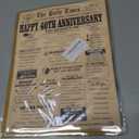 3 x YiKaLus Classic 40th Wedding Anniversary Card Gifts for Husband Wife, Large 40th Aday Gifts for Mom Dad, Happy 40 Years Anniversary Decorations for Couples Him Her (YK-380)