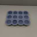 Baby Food Storage 12 x 1.5OZ Silicone Freezer Tray with Lid, Food Grade Silicone Containers for Purees & Vegetables Midnight Blue