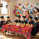 Wettarn 47 Pcs 2026 Pre School Graduation Decorations Pre k Graduation Decorations Include Kindergarten Table Cover 10 Congrats Hanging Swirl 36 Pcs Graduate Balloon for Congrats Grad Party(Red)