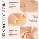 High Waisted Cotton Underwear for Women - Tummy Control Panties No Roll Waistband, Breathable Full Coverage Briefs (M)