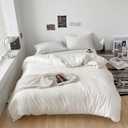 Cottonight White Comforter Sets Queen Pure White Bedding Comforter Queen Size Quilts Blanket Ultra Soft Breathabe Solid Bedding Set for Women Men Adults Teens