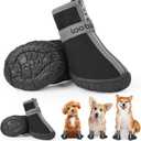 Small Dog Shoes for Hot Pavement - Dog Shoes Small Size Dogs for Summer Rain, Dog Booties and Paw Protectors with Reflective Strap for Outdoor Walking Hiking Running Training, Size 1