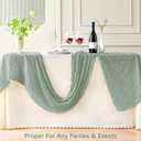 Wigenius Fall Table Runner 10 Pack Sage Green Cheesecloth Table Runners 35 X 120 Inch Boho Restic Gauze Tablerunner for Wedding Party Baby Shower Decoration
