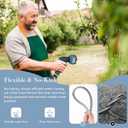 Garden Hose 100FT, Water Hose with 10 Function Nozzle, Garden Hose Metal with Leak-proof Connectors, No-Kink, Lightweight, Puncture-proof, Pet-proof, Sturdy, 550PSI, Hose for Outdoor, Yard