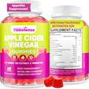 Appetite Suppressant Supplement| Akkermansia Function| Apple Cider Vinegar Gummies with Green Tea Extract, Probiotic for Fat Burner, Detox Cleanse, Metabolism, Energy & Digestive Health, 60 Gummies