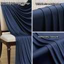 50ftx12ft Navy Blue Backdrop Curtain for Wedding Party 10 Panel 5×12FT Tall | Wrinke Free Navy Blue Backdrop Drapes Silky Draping Fabric Photo Back Drop Cloth for Baby Shower Photography Background