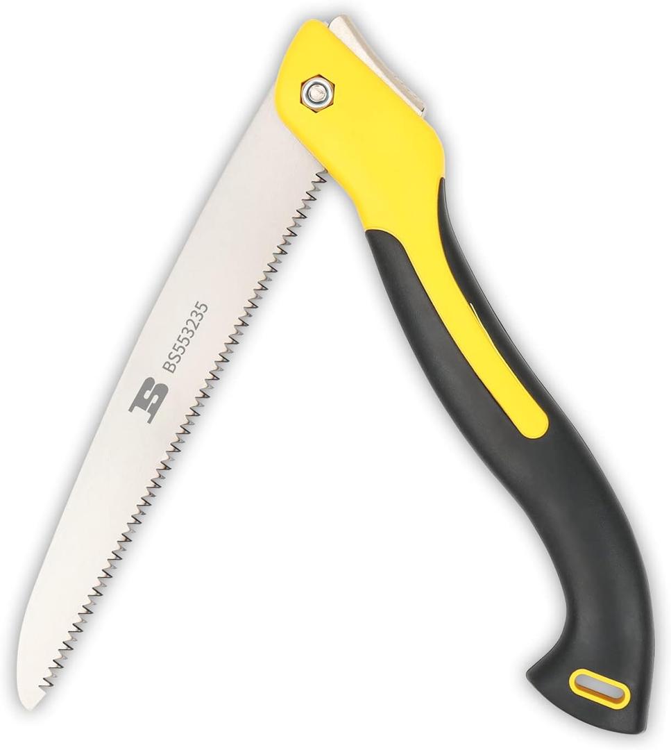 2 x Folding Saw 10-Inch SK5 Blade Heavy Duty Portable Foldable Hand Pruning Saw Triple-bevel Razor Teeth for Camping Pruning Trimming Gardening Woodworking