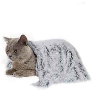 PJYuCien Fluffy Fleece Calming Pet Throw Blanket, Super Soft and Warm for Indoor Cats and Dogs, Small 16 * 24", Machine Washable, Grey Puppy Bed