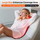 Alfavet Upgraded Red Light Therapy Mat for Body, 330 LEDs Medical-Grade TPU Red Light Therapy Pad, 660nm&850nm Infrared Light Therapy for Shoulder Back Pain Relief, 29.3" x 13"