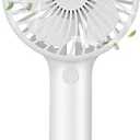 Upgraded 5000mAh Portable Handheld Fan 3 Speed Mini USB Strong Wind 7-20 Hours Runtime Personal Electric for Travel Office Outdoor White