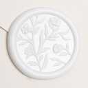 UNIQOOO Wax Seal Stickers - 3D Flower Wedding Invitation Envelope Seal Stickers, 50 Pcs Self- Adhesive Snow White Stickers, Perfect for Invitation, Christmas, Gift Wrapping