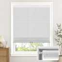 No Tools No Drill Cordless Blackout Cellular Shades White, 40" W x 48" H