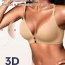 Racerback Bras with Metal Magnetic Front Closure - Wireless for Women No Underwire Seamless Supportive Bralettes (Teal, M)