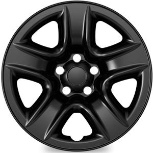 TangMiGe 4-Pack Wheel Skins Compatible with Toyota RAV4 2006 2007 2008 2009 2010 2011 2012, 17 inch 17", Hubcaps Wheel Covers (Black Color)