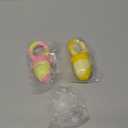 NatureBond Baby Food Feeder/Fruit Feeder Pacifier Nibbler (2 Pack) - Infant Teething Toy Teether Weaning in Appetizing Colors | + Additional Silicone Sacs (Peach Pink and Lemonade Yellow)