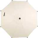 Abba Patio 9FT Lyon Outdoor Patio Umbrella Cover Replacement, 9 Sturdy Ribs UV Protection Waterproof for Garden Deck Backyard Pool,Only Umbrella Replacement Canopy,Beige