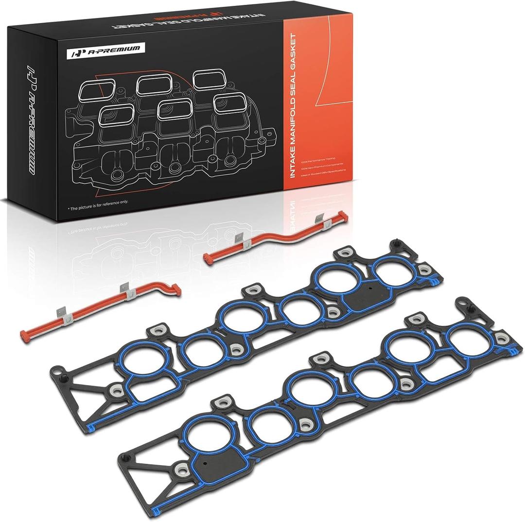 A-Premium Lower Engine Intake Manifold Gasket Set Compatible with Ford Ford F-150 1998-2003, F-150 Heritage 2004, E-150 E-250 2003, E-150 Econoline Club Wagon, Mustang, Freestar & Mercury Monterey
