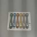 Baby Spoons, 6 Pack First Stage Silicone Feeding Spoons, Soft Tip Feeding Baby Utensils, Baby Led Weaning Supplies Training Spoons, Dishwasher and Boil Safe (Brown)