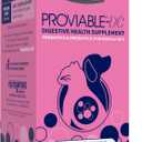 Nutramax Proviable Probiotics for Dogs and Cats, Daily Digestive Health Supplement with Multiple Strains of Bacteria, Cat and Dog Probiotics Plus Prebiotics, 80 Capsules