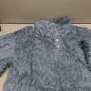 BLENCOT Womens Casual Button Down Collar Pullover Fleece Sweatshirt Long Sleeve Tops Warm Sherpa Coat Jacket Pockets XL