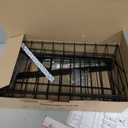 SWTYMIKI Over the Door Shoe Organizer - Adjustable 4 Tier Hanging Shoe Rack Organizer, Metal Heavy Duty Behind Door Storage or Wall Mount Shoes Shelf for Flats, Heels, Sneakers, Boots (Black)