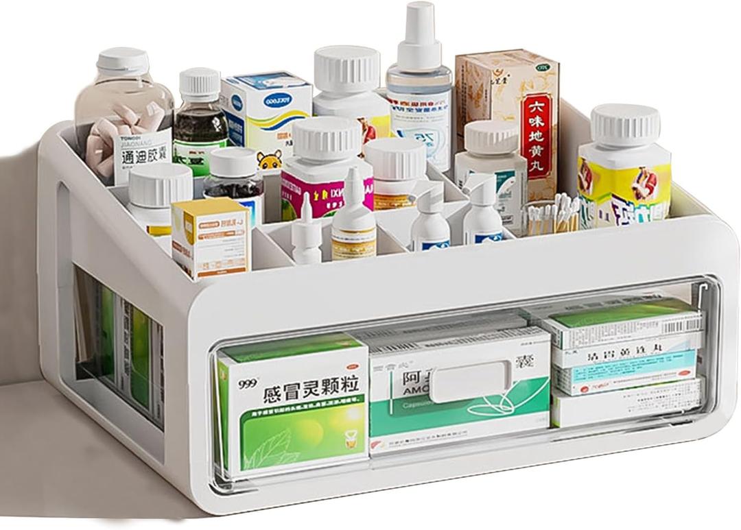 Drawertype Plastic Storage Box Organizer/Medicine Box - Multifunctional Storage Container,Family Medicine Box Organizer,Organize Medications,Stationery,Office Items,Etc,Easy Access(2 Layer-Large) Drawertype Plastic Storage Box Organizer/Medicine Box - Multifunctional Storage Container,Family Medicine Box Organizer,Organize Medications,Stationery,Office Items,Etc,Easy Access(2 Layer-Large)