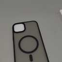 Miracase Magnetic for iPhone 14 Plus Case 6.7 inch (Compatible with MagSafe)with 2X Screen Protectors Military-Grade Protection, Anti-Fingerprint Translucent Matte Phone Case Cover, Black