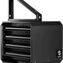 Stelpro Oxford Electric Unit Heater, 5000W / 240V, 11 5/8 L x 13 1/16 H x 12" D, Heavy-Duty Heater with Built-In Thermostat and Adjustable Louvers, Wall or Ceiling Mount (ARUH5TCHAR) Charcoal