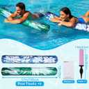 Extra Large Inflatable Swim Pool Noodles - 2 Pack Soft Fabric Covered Large Noodles for Floating, Premium Buoyancy and Comfort for Adults, XX-Large