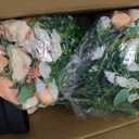24" Artificial Potted Flowers for Outdoors, Silk Rose Faux Plants