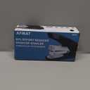 AFMAT Stapler for Desk, 50 Sheet Effortless Desktop Stapler Staple with One Finger, Portable Ergonomic Handheld Staplers Heavy Duty, Built-in Remover, Space Save Size, Good for Home & Office ES10 (Black)