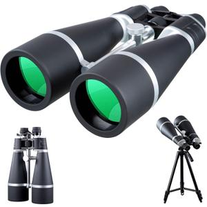 30-260X80 Binoculars for Adults High Powered,Zoom Binoculars with Tripod and Straps for Stargazing,Bird Watching,Travel(Black Silver