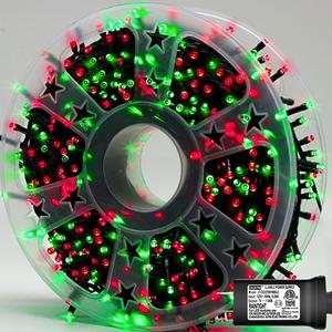 YEGUO 165ft 500 LED String Lights Outdoor Waterproof, Red and Green Christmas Lights Plug in, Green Wire Twinkle Tree Lights Indoor with Timer Memory 8 Modes