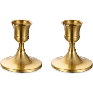 Sziqiqi Gold Candlestick Candle Holders - Decorative Candle Holders for Candlesticks Taper Candles Set of 2 for Dinning Table Fireplace Mantel Home Coffee Decorations
