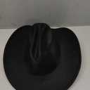 Classic Western Cowboy Hat for Men & Women, Felt Cowgirl Hat with Two Decorative Bands, Wide Brim All-Season Wear