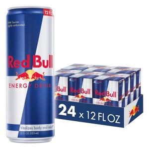 Red Bull Energy Drink with 114mg Caffeine plus Taurine & B Vitamins, 12 Fl Oz, 6 Packs of 4 Cans (Pack of 24) Best By: 08/04/2027