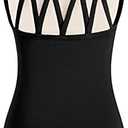 DANSHOW Tank Dance Leotards for Girls,Back M Straps 11-12Y, Black 