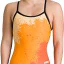 ARENA Womens Spraypaint Light Drop Back MaxLife One Piece Swimsuit (20, Nectarine)