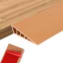 1" Rise Threshold Ramps for Doorways 40'' L Floor Transition Strip Self-Adhesive Wheelchairs Ramps, Edge Door Threshold Reducer Transition Strips for Home Steps (Brown)