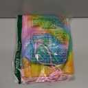 Mesh Drawstring Bag with Zipper Pocket, Beach Bag for Swimming Gear Backpack Gym Storage Bag for Adult Kids (Tie Dye)